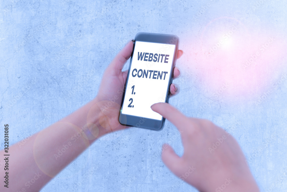 Poster word writing text website content. business photo showcasing single most important and sought after 
