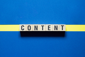 Content word concept on cubes