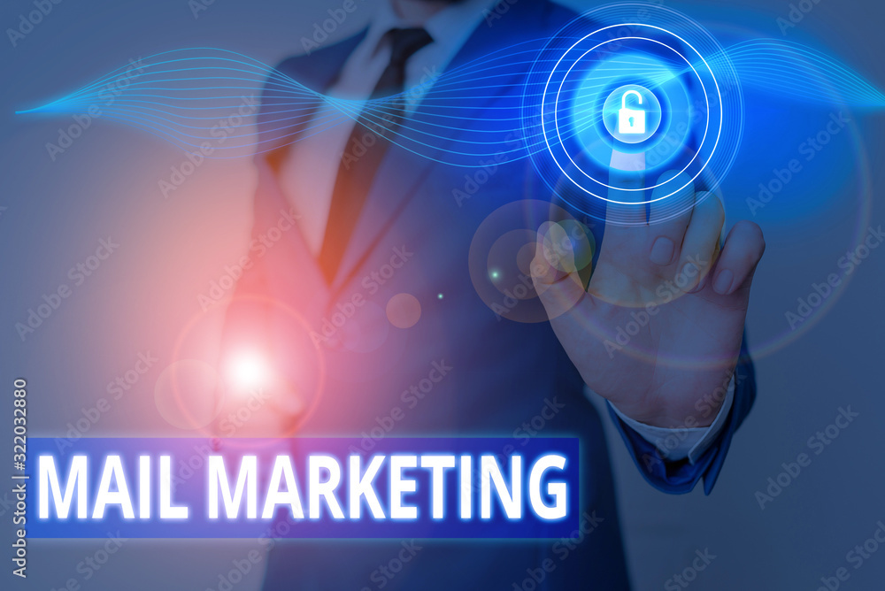 Poster conceptual hand writing showing mail marketing. concept meaning act of sending a commercial message 