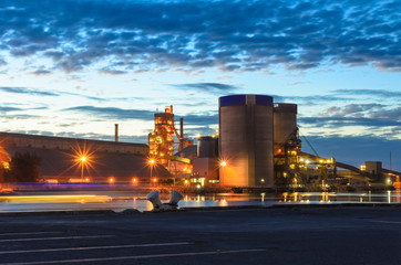 Industrial area of Port Adelaide at night