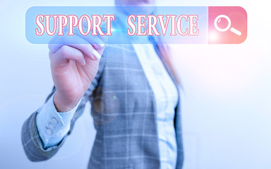 Word writing text Support Service. Business photo showcasing activity for execution of a product or...