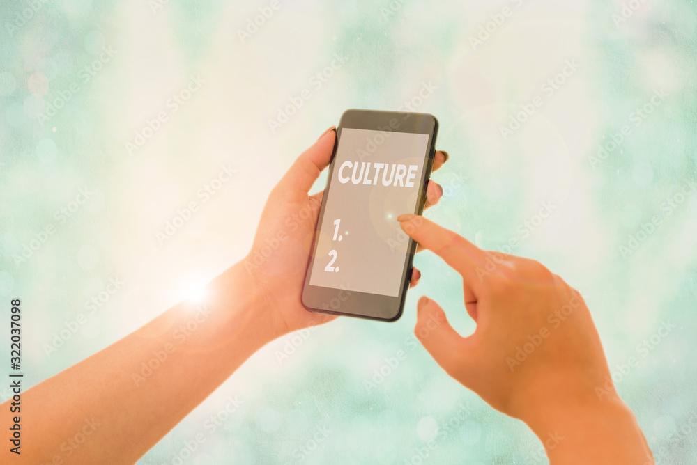 Poster handwriting text writing culture. conceptual photo characteristics and knowledge of a particular gro