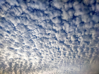 Blue sky and white cloud soft, White cloud background, Winter sky in thailand, Cloud wind sky