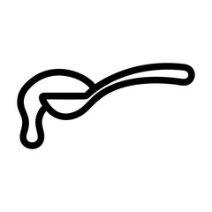Honey icon vector. Thin line sign. Isolated contour symbol illustration