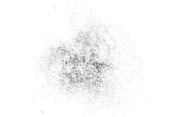 Black Grainy Texture Isolated On White Background. Dust Overlay. Dark Noise Granules. Digitally Generated Image. Vector Design Elements, Illustration, Eps 10.