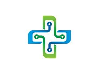 Obraz premium medical technology logo template design, icon, symbol