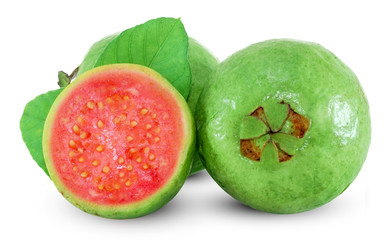 Guava fruit isolated on white background