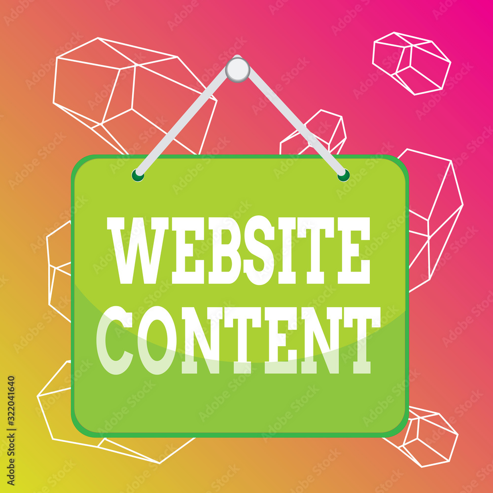 Poster word writing text website content. business photo showcasing single most important and sought after 