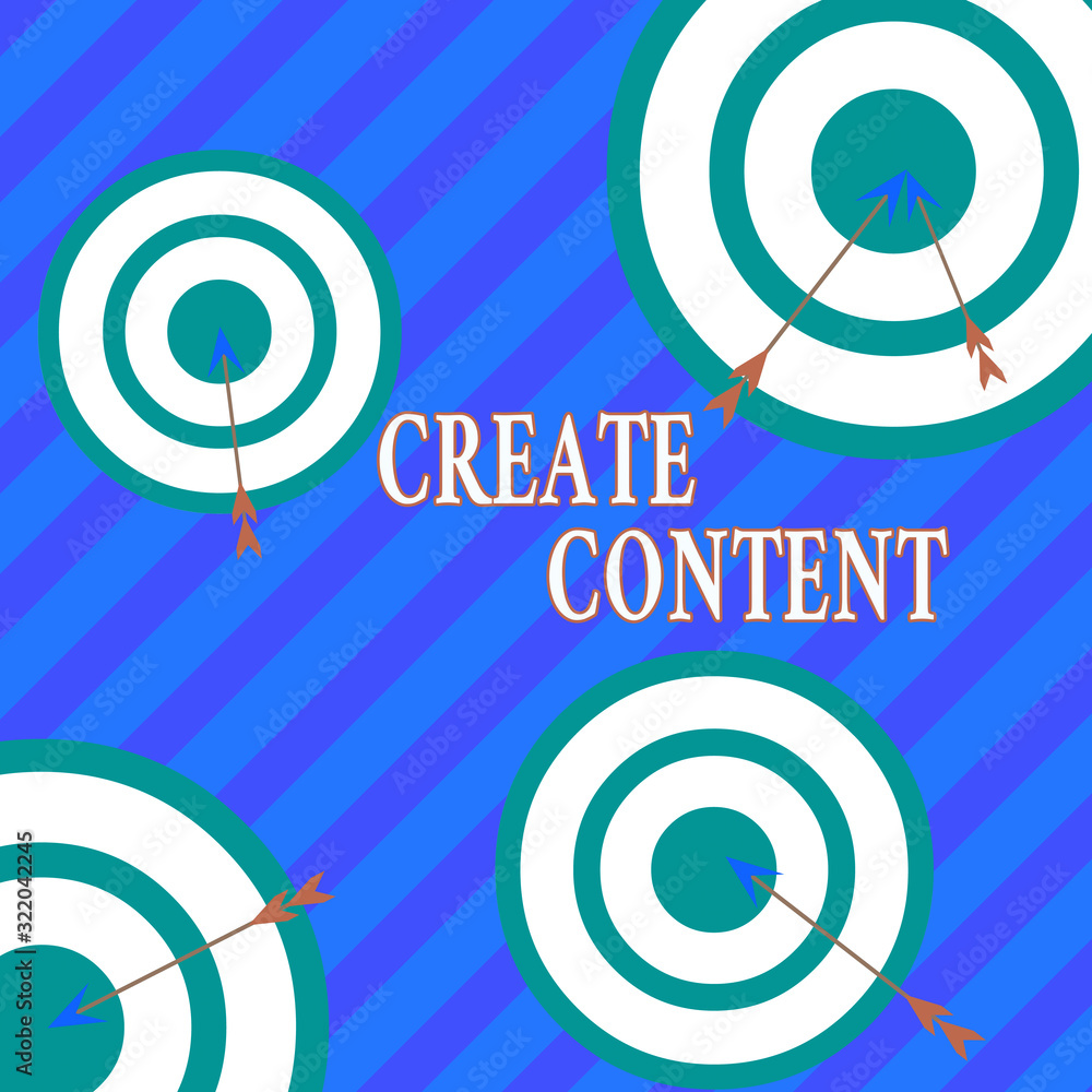 Poster word writing text create content. business photo showcasing something that is to be expressed throug