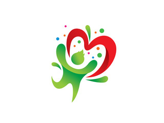 people love logo template design, icon, symbol