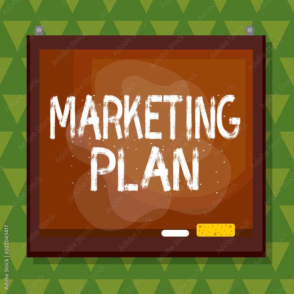 Poster conceptual hand writing showing marketing plan. concept meaning operational document that outlines a