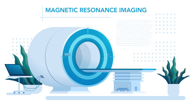 MRI clinic website concept. Medical research and diagnosis.