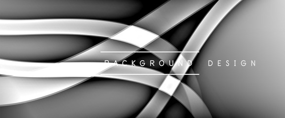 Dynamic trendy fluid color gradient abstract background with flowing wave lines. Vector Illustration