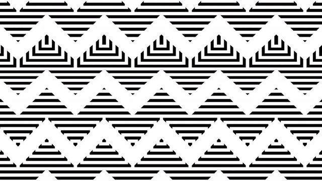 Abstract background design with striped shapes, seamless looped 4k animation