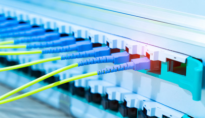 Fiber optic cable connect to communication Distribution point