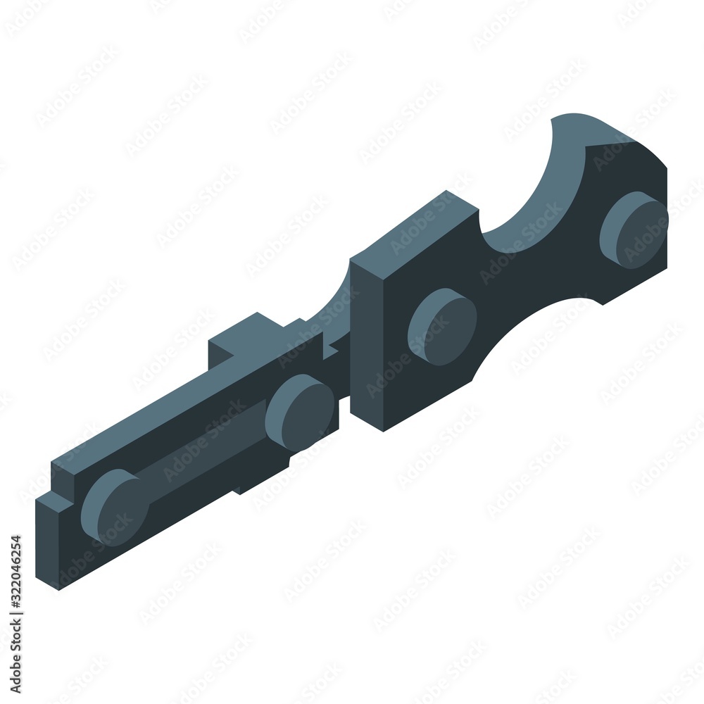 Poster chainsaw chain icon. isometric of chainsaw chain vector icon for web design isolated on white backgr