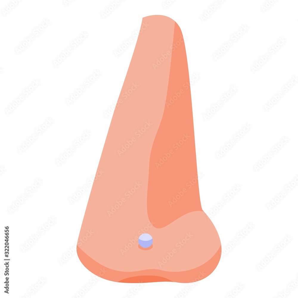 Aufkleber piercing nose icon. isometric of piercing nose vector icon for web design isolated on white backgrou