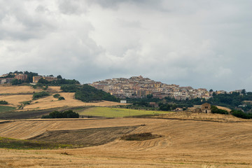 Fototapeta premium Rural landscape in Apulia at summer near Candela