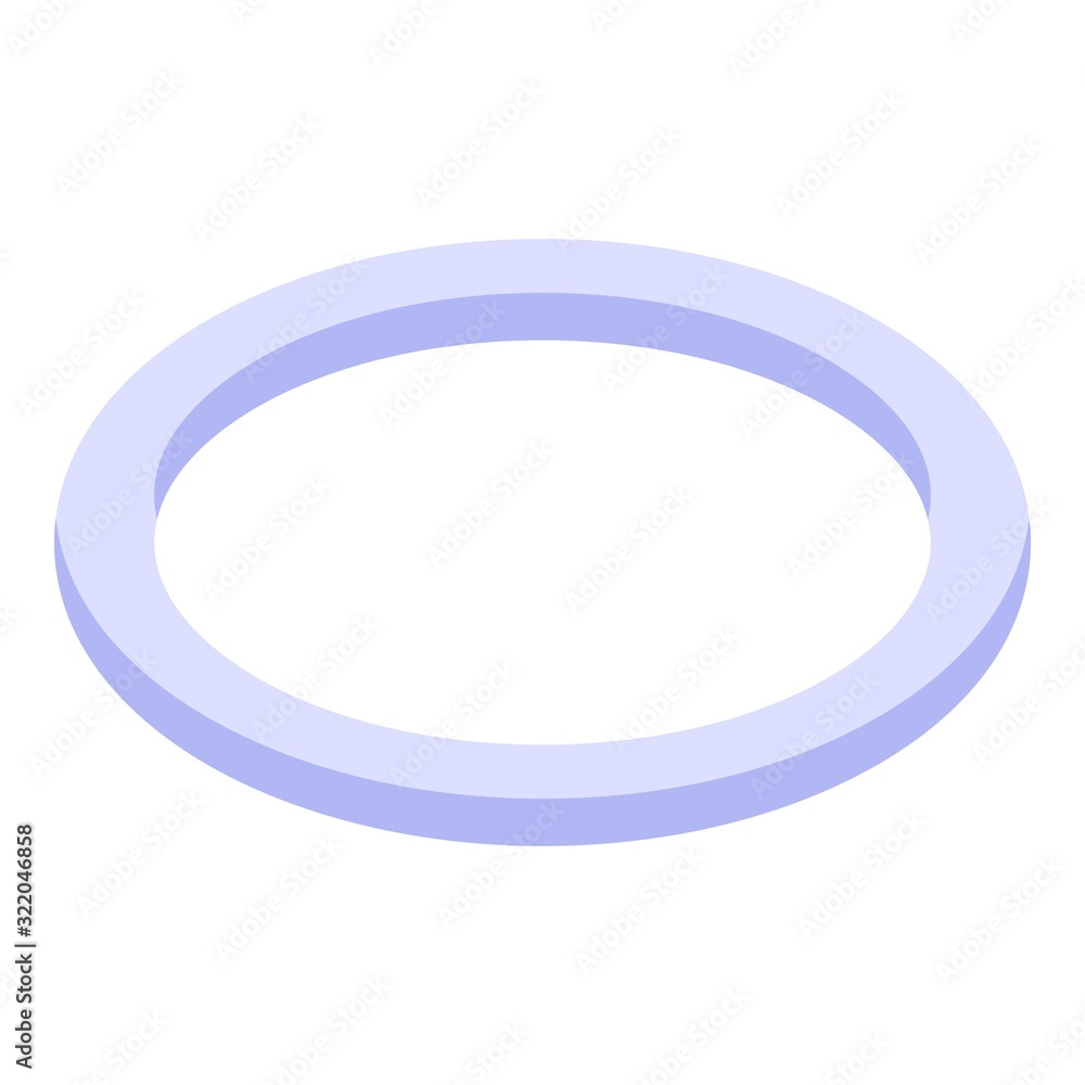 Poster circle piercing icon. isometric of circle piercing vector icon for web design isolated on white back