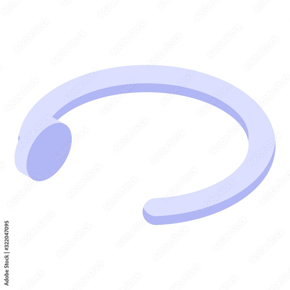 Poster curve piercing icon. isometric of curve piercing vector icon for web design isolated on white backgr