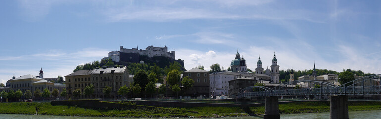 Fototapeta na wymiar View of the central part of the city of Salzburg, Austria