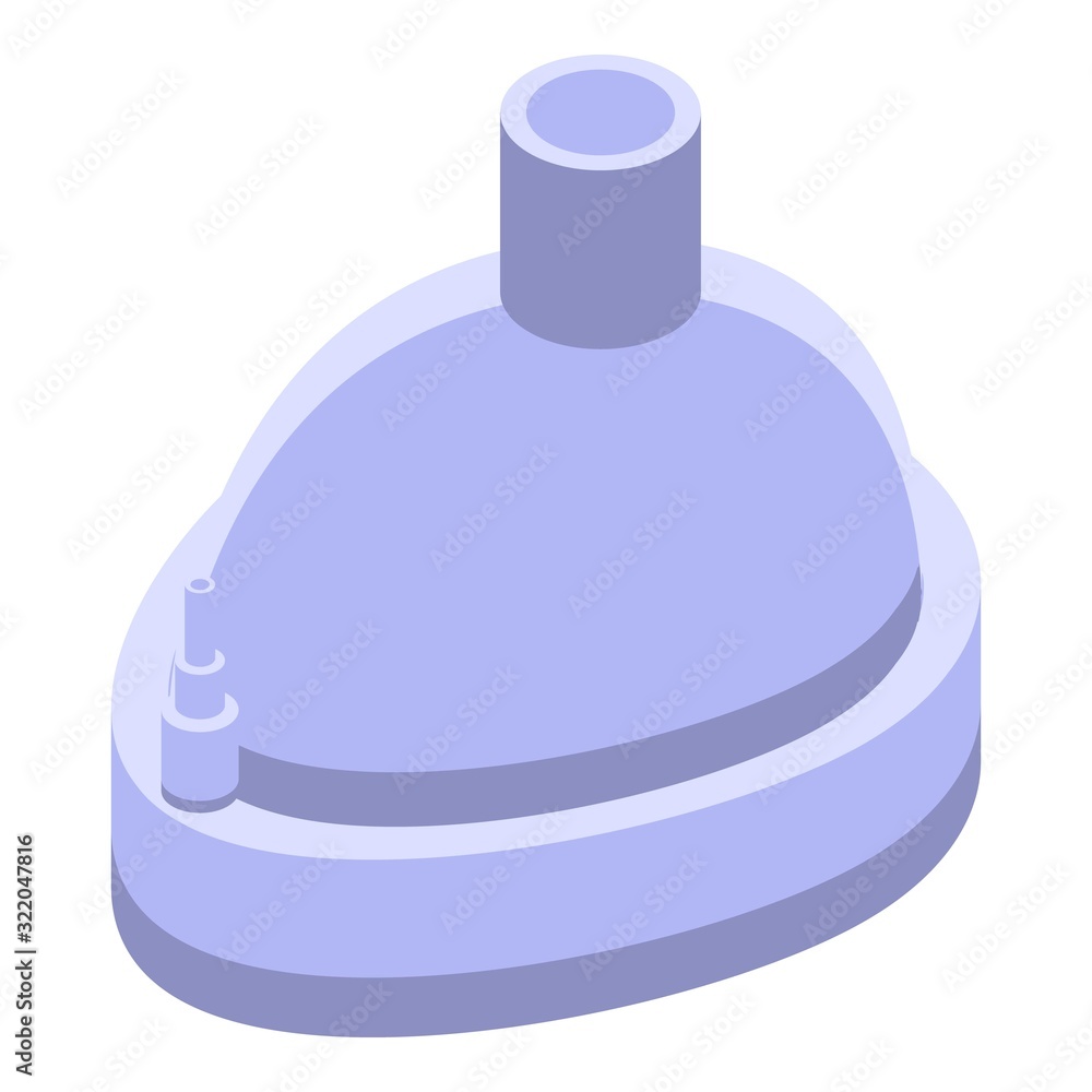 Poster anesthesia mask icon. isometric of anesthesia mask vector icon for web design isolated on white back