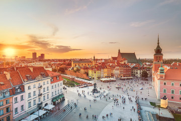 Naklejka na ściany i meble View of Warsaw Old Town