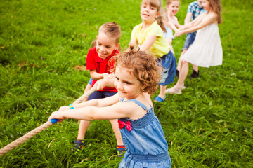 Sports activities for children in summer camp