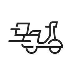 Fast Delivery Scooter Icon vector