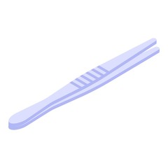 Metal forceps icon. Isometric of metal forceps vector icon for web design isolated on white background