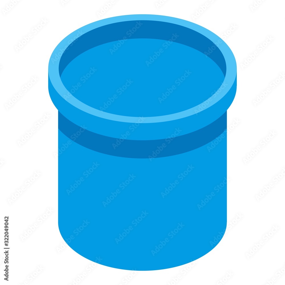 Poster Mop bucket icon. Isometric of mop bucket vector icon for web design isolated on white background