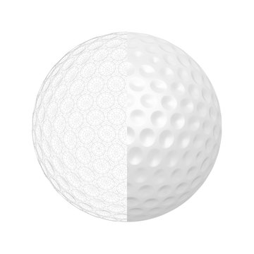 3D Model Of Golf Ball