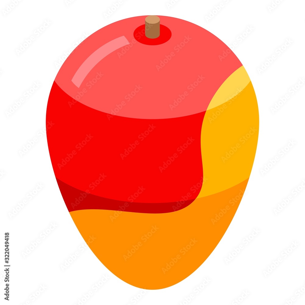 Poster whole mango icon. isometric of whole mango vector icon for web design isolated on white background