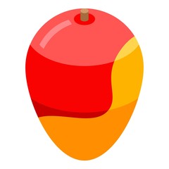 Whole mango icon. Isometric of whole mango vector icon for web design isolated on white background