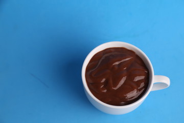 white cup of delicious chocolate