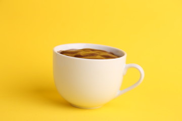 white cup of delicious chocolate