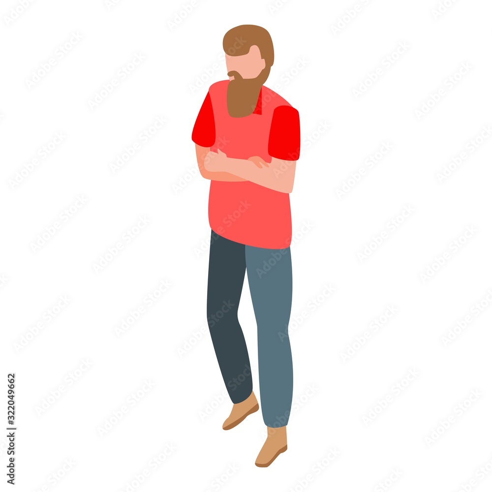 Poster lumberjack icon. isometric of lumberjack vector icon for web design isolated on white background