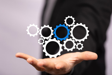 Gear With Success Concept digital.