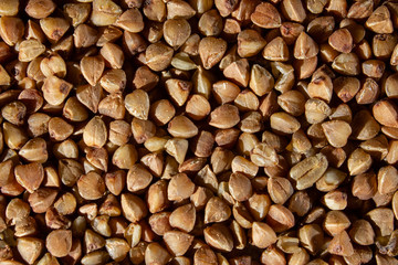 buckwheat porridge pattern breakfast food top view close up