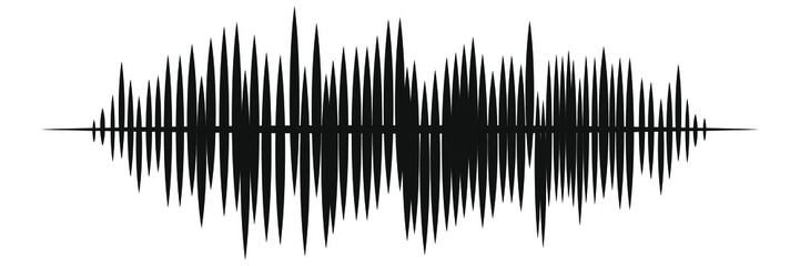 earthquake waves black color icon. isolated vector illustration.