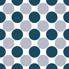 Vector repeat seamless classic blue dots pattern print background