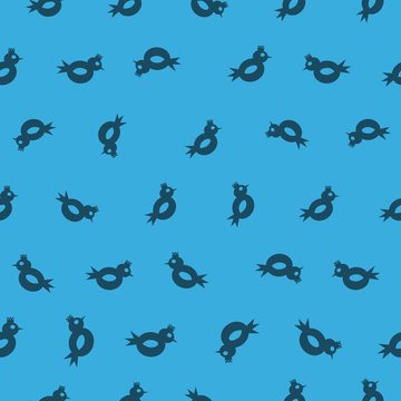 Vector repeat seamless classic blue bird pattern print background