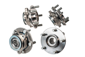 Spare parts for the repair of cars. Bearings on a white background isolated.