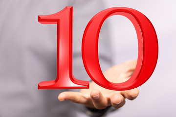 10 years anniversary celebration logotype with elegant celebration.