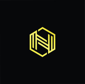 Outstanding professional elegant trendy awesome artistic black and gold color N NN NNN initial based Alphabet icon logo.