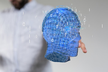 Mind, brain power and energy concept.