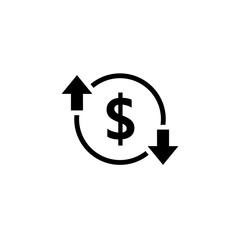 Change price outline icon. Clipart image isolated on white background