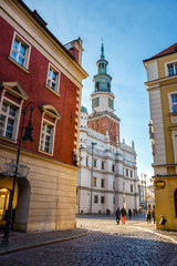 Fototapeta premium City hall in Poznan old town, Poland