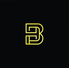 Outstanding professional elegant trendy awesome artistic black and gold color BH HB initial based Alphabet icon logo.