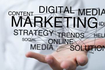 marketing digital concept in hand